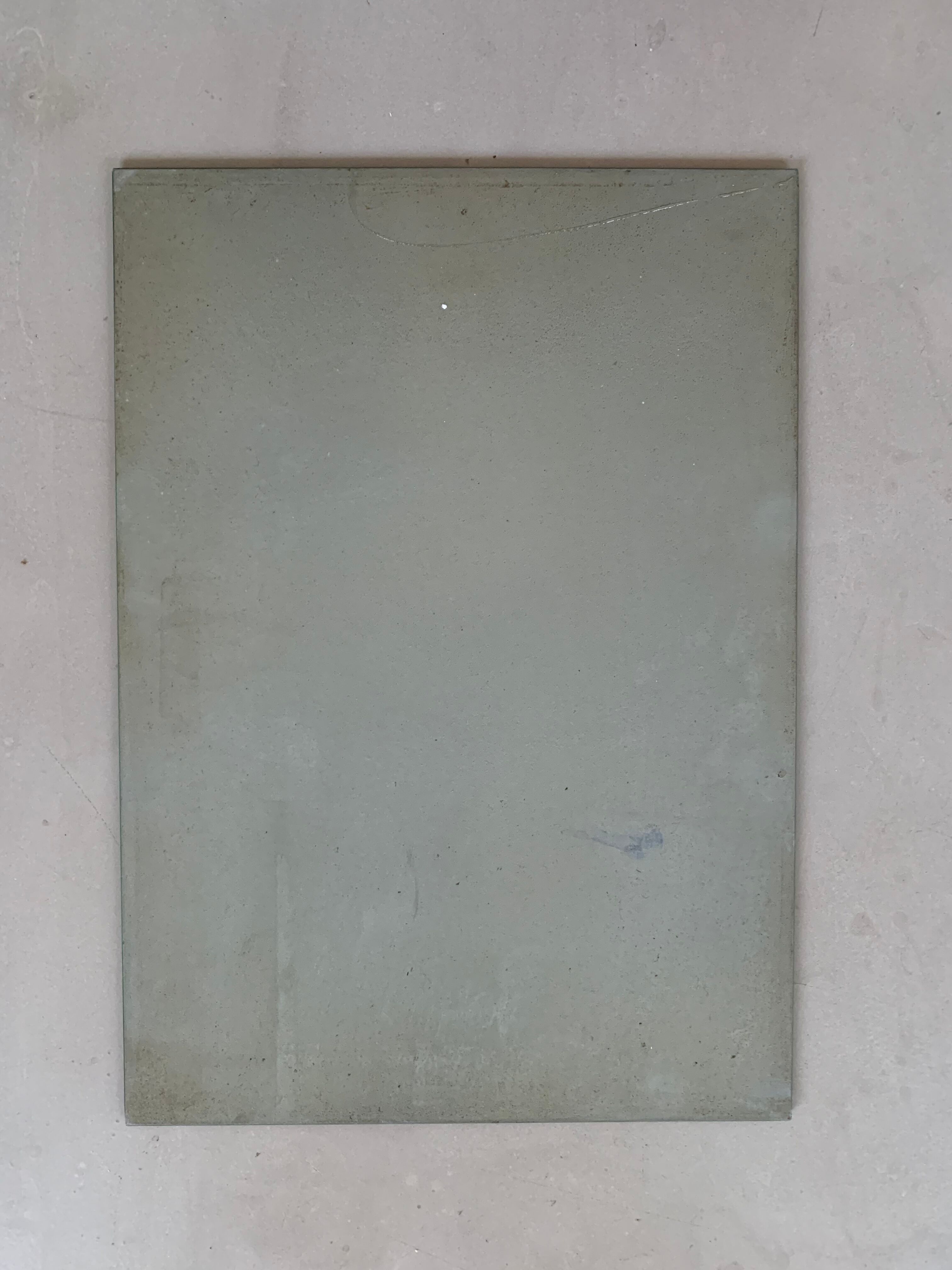 Antique beveled stitched mirror 38x54cm