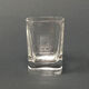 Italian vintage crystal decanter with 6 crystal glasses signed Luigi Bormioli 1970s