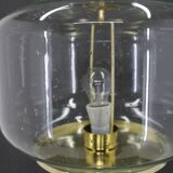 1970s Pair of Glass Brass Floor Lamps by Kamenicky Senov , Czechoslovakia