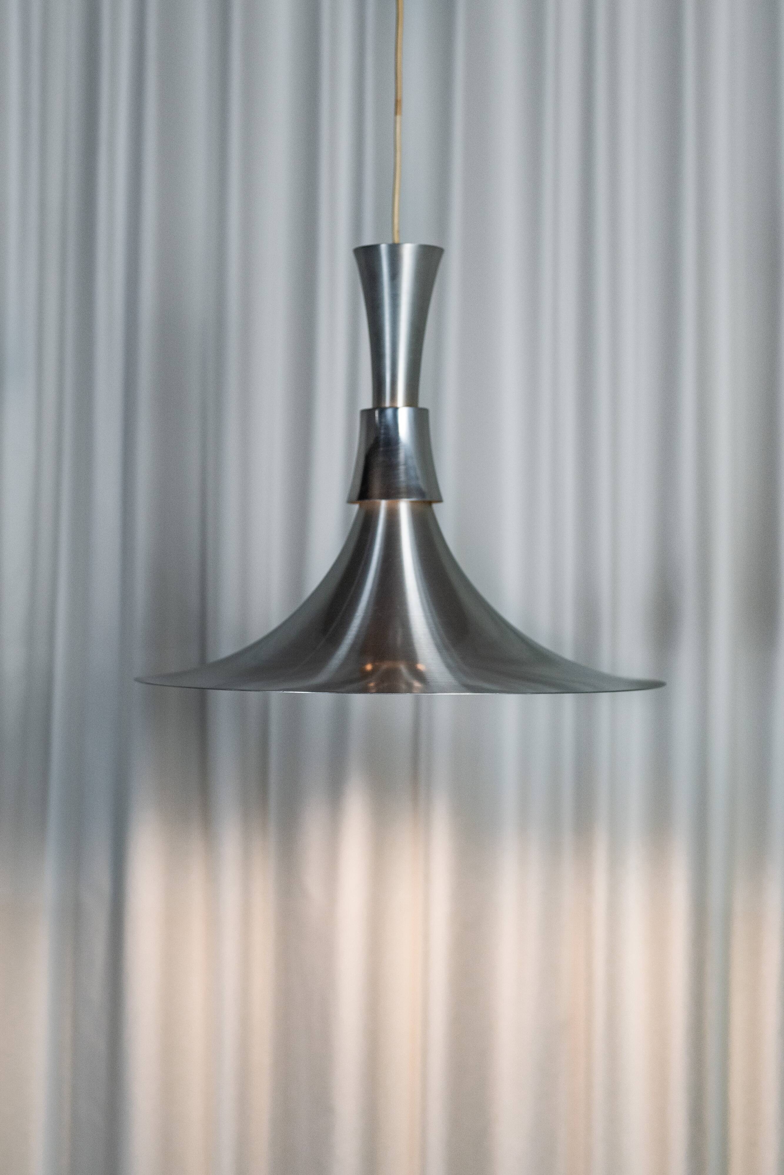Aluminum pendant light by Ben Nordsted for Lyskaer Belysning, Denmark, 197