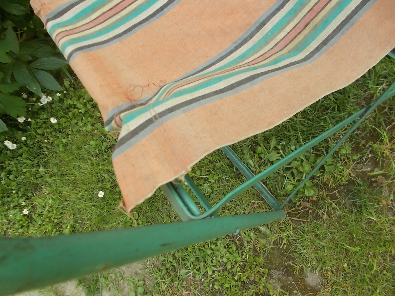 Ancien fauteuil camping vintage