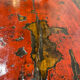 Chinese antique low cabinet 4 drawers + 2 doors