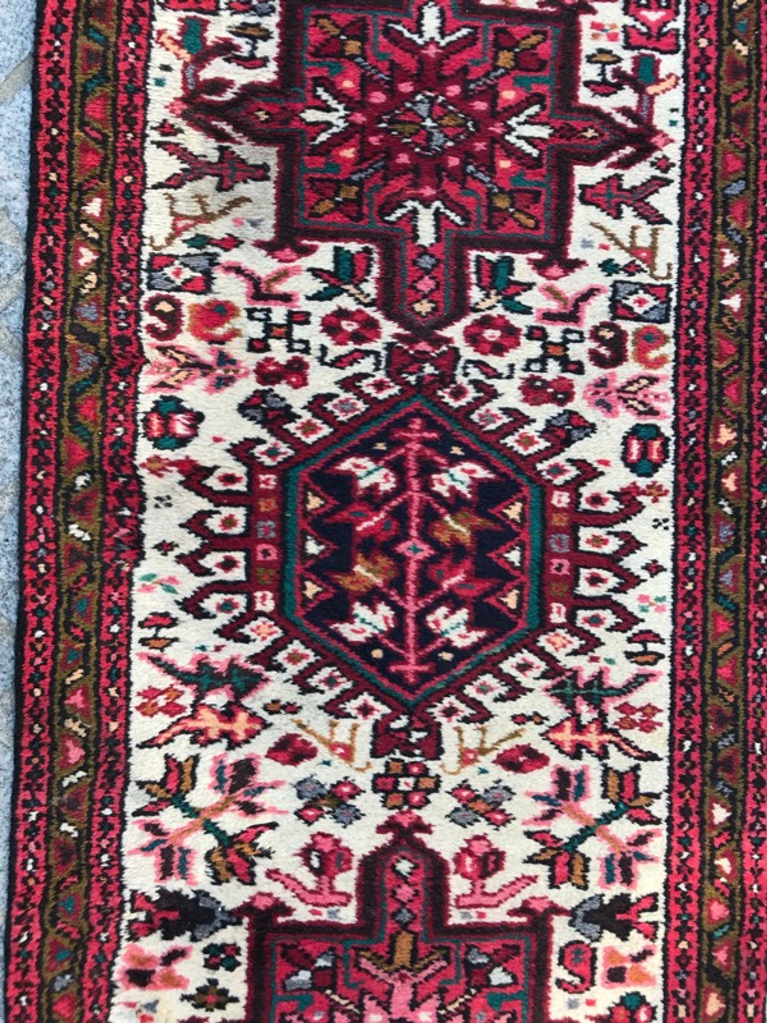 Vintage Persian Heriz done hand 62 corridor carpet x 340 cm