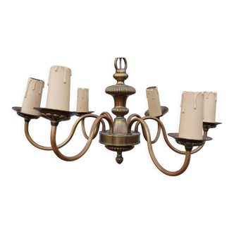 Lustre hollandais en bronze 6 branches