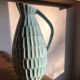 Vase turquoise West-Germany céramique