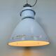 Large White Enamel Industrial Factory Lamp from Elektrosvit, 1990s