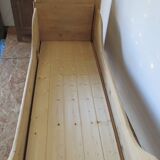 Retractable sofa bed of the Austrian Tyrole in natural wood