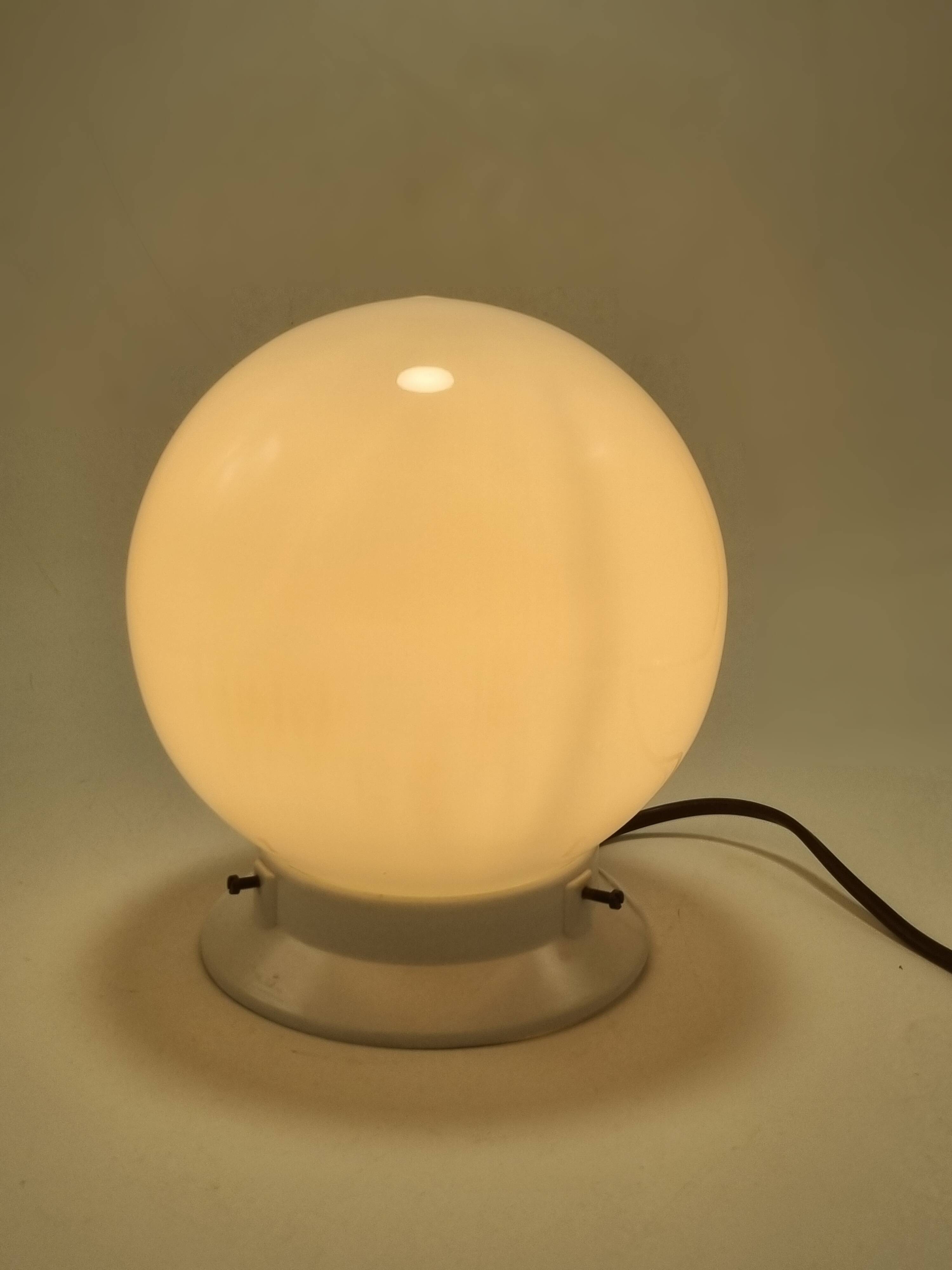 Opaline globe ceiling light