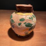 Pretty vase of Vallauris with flower pattern signed J.Massier