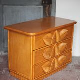 Vintage chest of drawers, Maugrion rattan chest of drawers for Roche Bobois