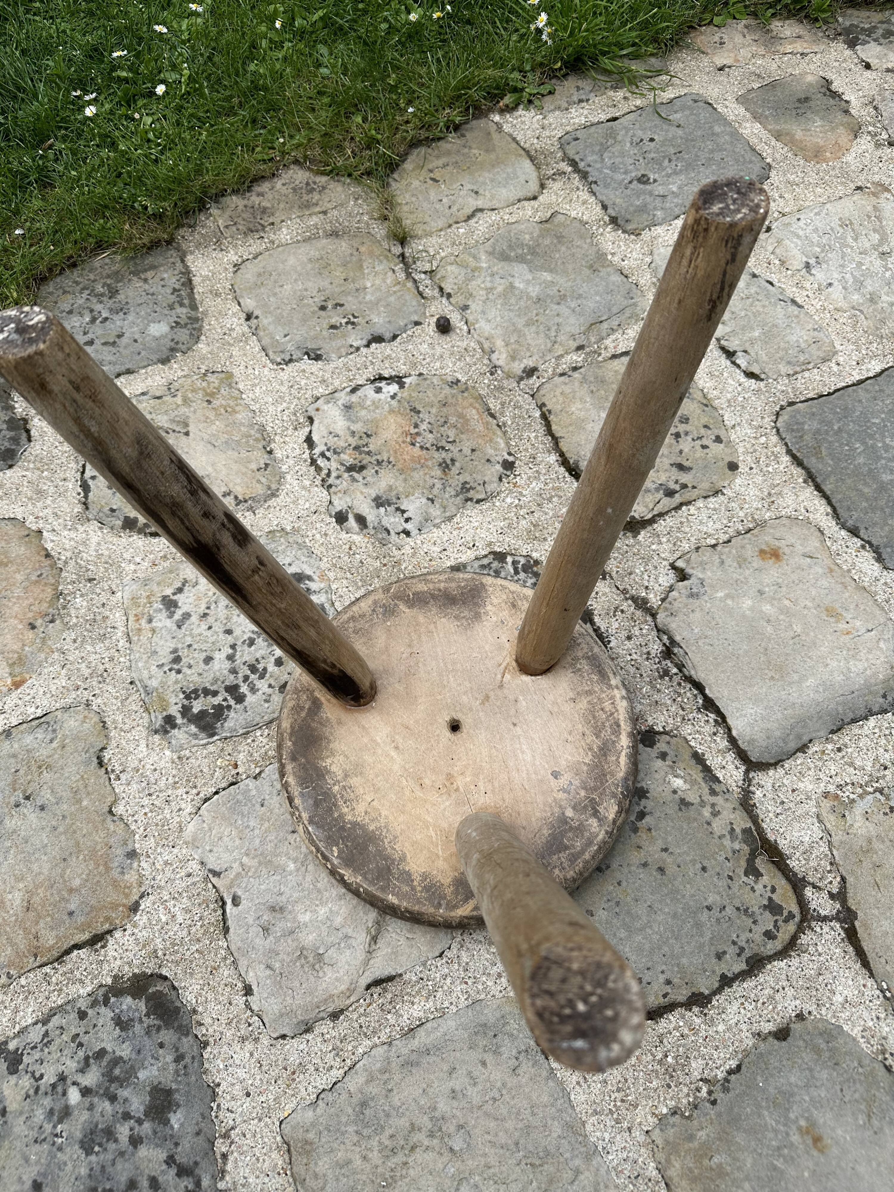 Tripod stool brutalist