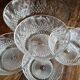 Dessert or vintage fruit salad service 7 pieces molded glass