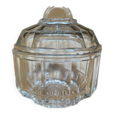 Sucrier en verre moulé