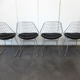 Four vintage SM05 chairs chromed by Cees Braakman for Pastoe, 1960-70