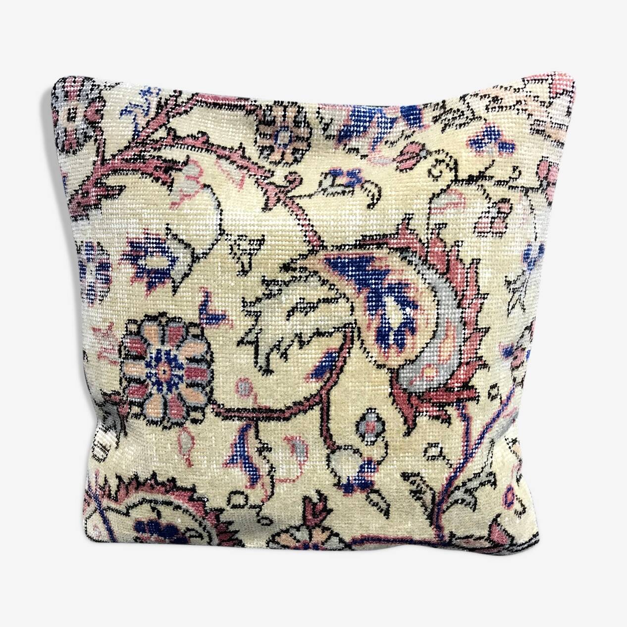 Coussin en tapis vintage fait main