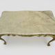 Coffee table with brass structure and marble top. 60s