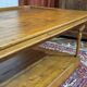 19th-century work table in English pine.