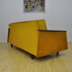 Mid-century yellow velvet sofa daybed, 1960s