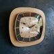 Vintage clock wall clock silent square "SMI Beige Black"