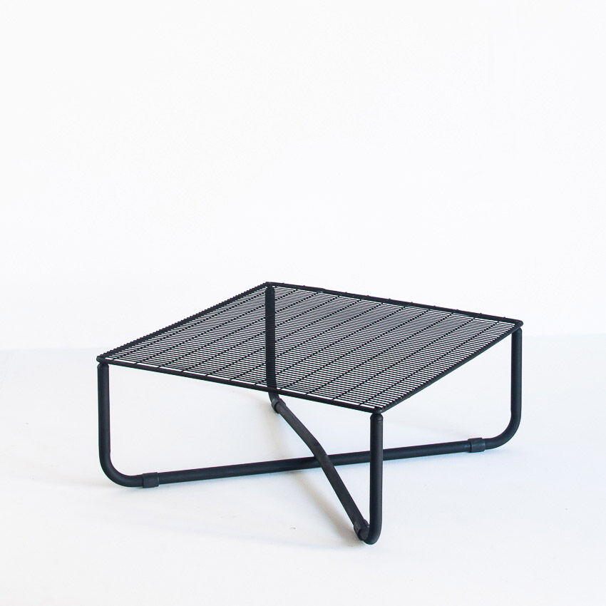 Vintage iron coffee table "Jarpen" by Niels Gammelgaard for Ikea, 1983