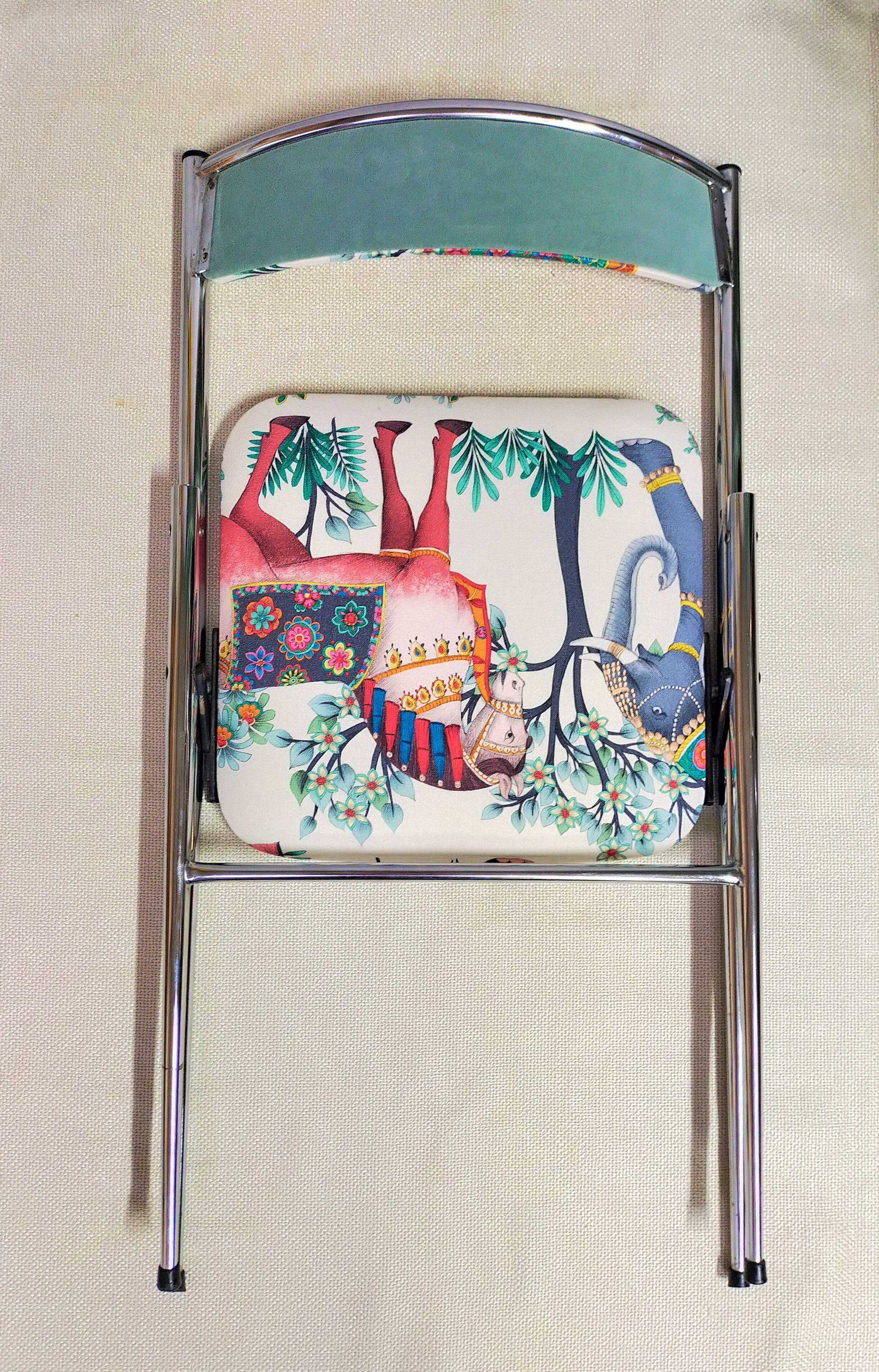Vintage chrome folding chair