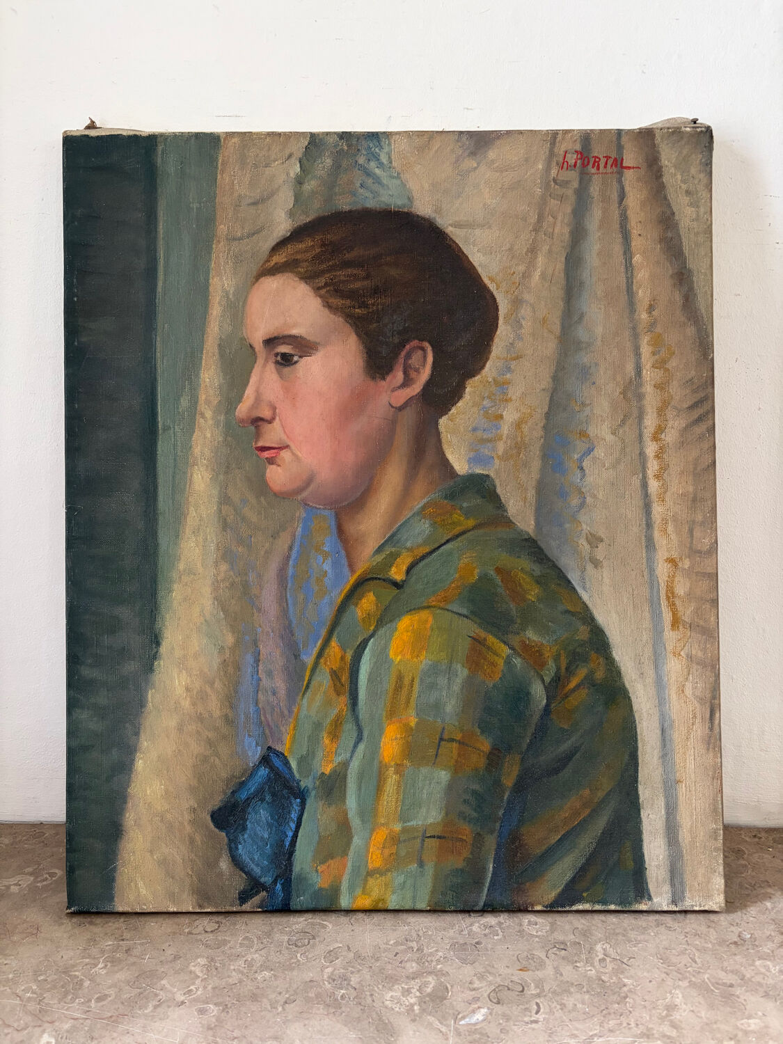 Portrait of a woman signed Henry Portal