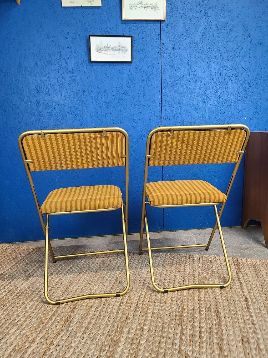 Vintage folding chair lafuma circa 1970