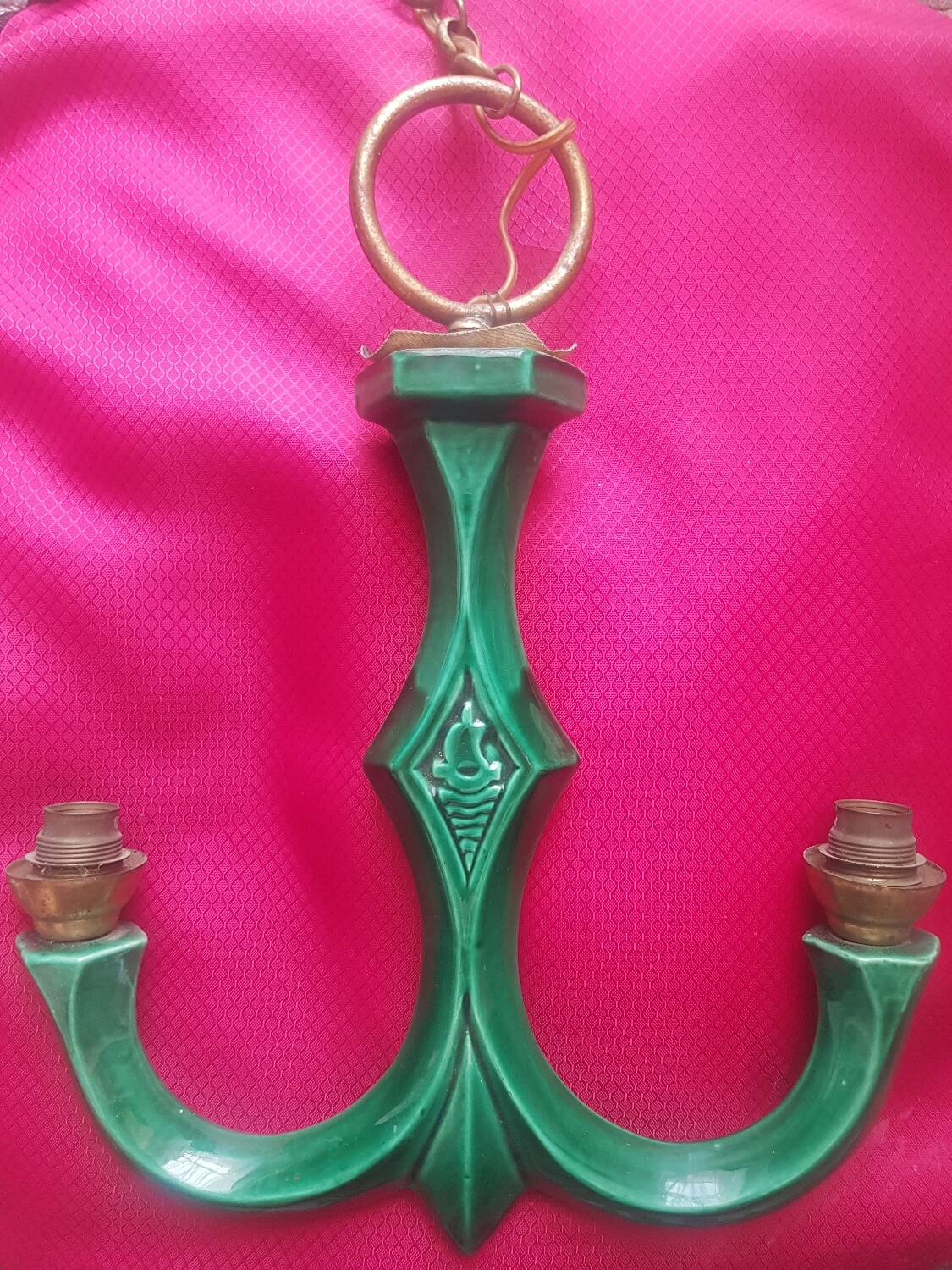 Vintage green pendant light