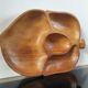 Vintage carved wooden aperitif platter – 4 compartments
