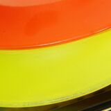 Set of 6 coloured glass dessert plates