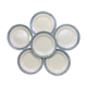 Set of 6 dinner plates Earth iron Lamartine