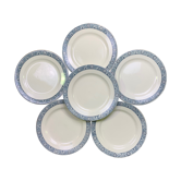 Set of 6 dinner plates Earth iron Lamartine