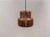 Mini poker hanging lamp in original brown colour by Jo Hammerborg 1977.