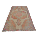 Orange & Beige Wool Handmade Rug sku 2607