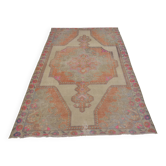 Orange & Beige Wool Handmade Rug sku 2607