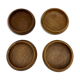 Lot de 4 bols en teck teak style scandinave