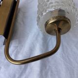 Brass and bubble glass wall light