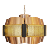 Copper pendant light by Werner Schou for Coronell Elektro. Denmark 1960s
