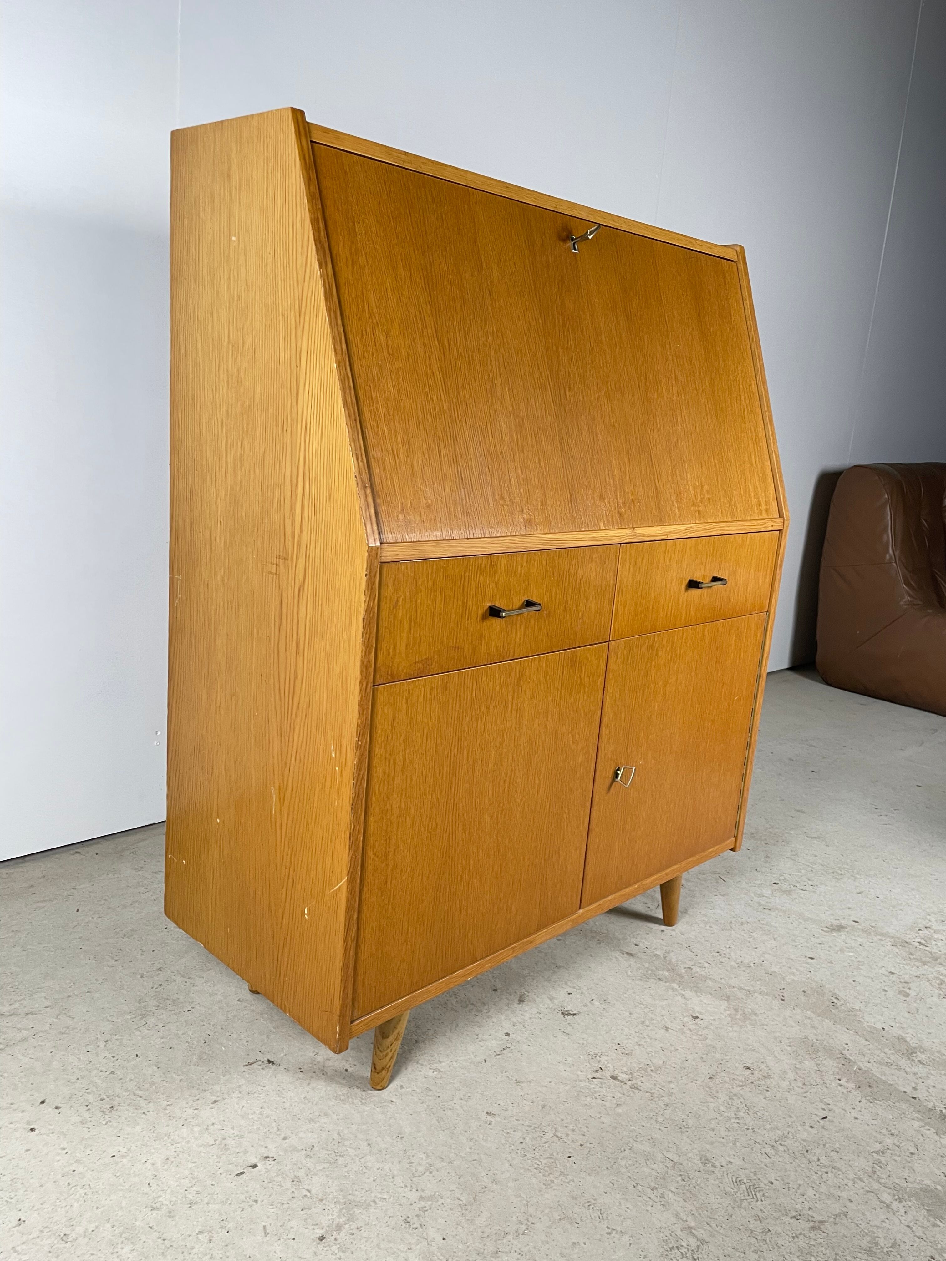 Secretary in blond oak 1960
