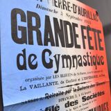 Poster "Great Gymnastics Festival" - Saint-Pierre-d'Aurillac - 1933