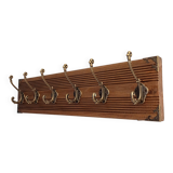 Vintage wall coat rack – 50 cm – 6 metal hooks
