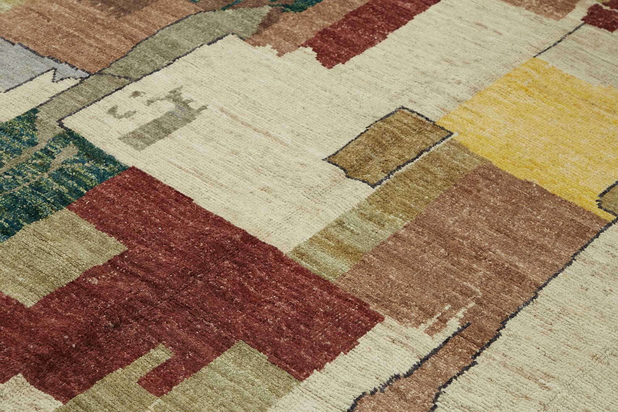 Handmade Turkish One of a Kind 203 cm x 310 cm Multicolor Wool Carpet