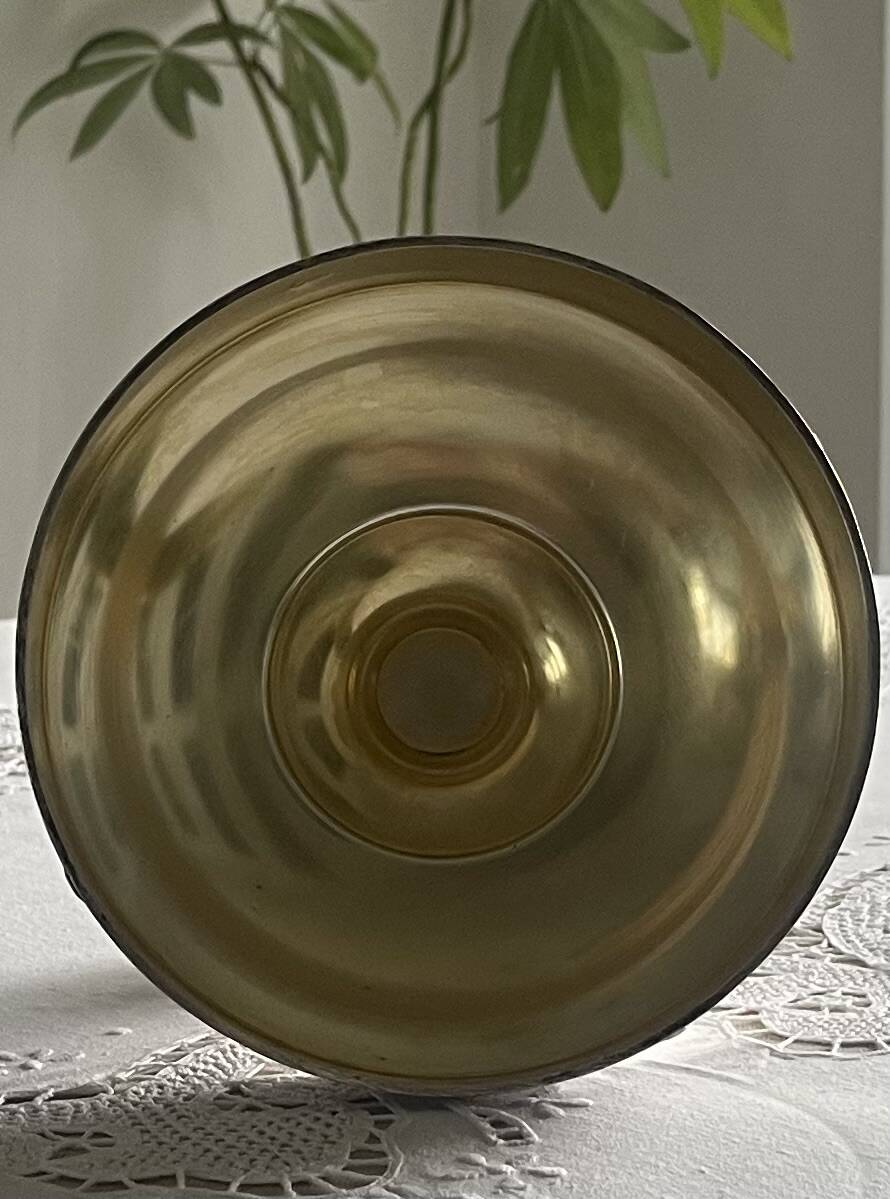 Coupe ancienne en verre et métal argenté