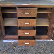 Art Deco style sideboard in palm wood