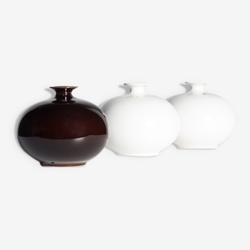 Set de trois vases en céramique Pino Spagnolo pour Sicart années 70