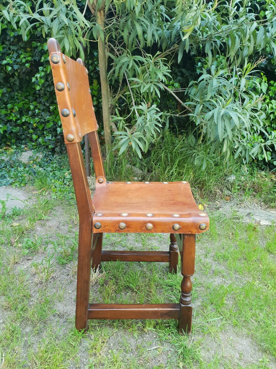 Series of 6 leather chairs 1970