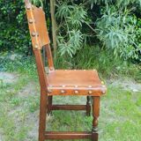 Series of 6 leather chairs 1970