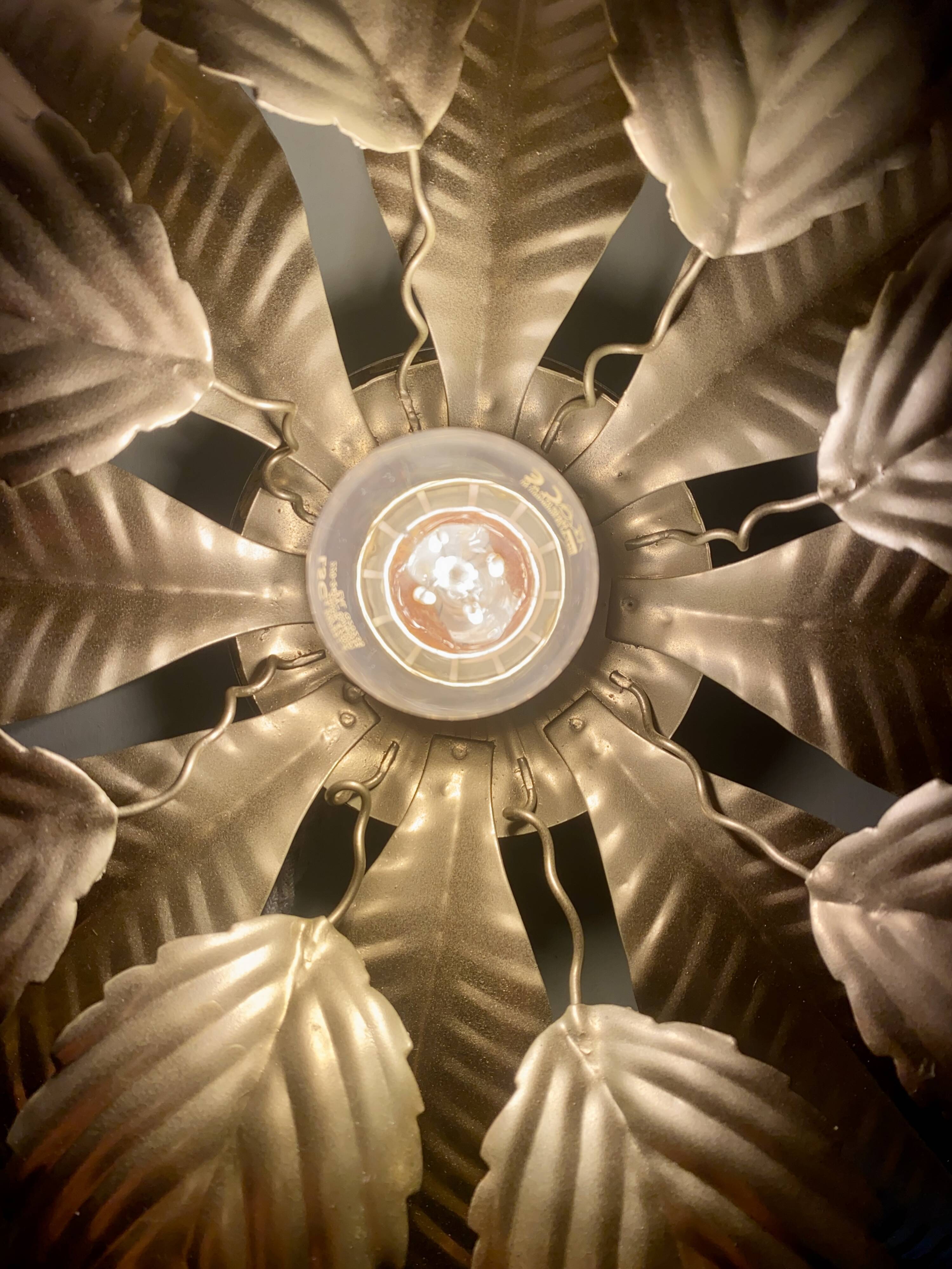 Vintage wall light in gold metal