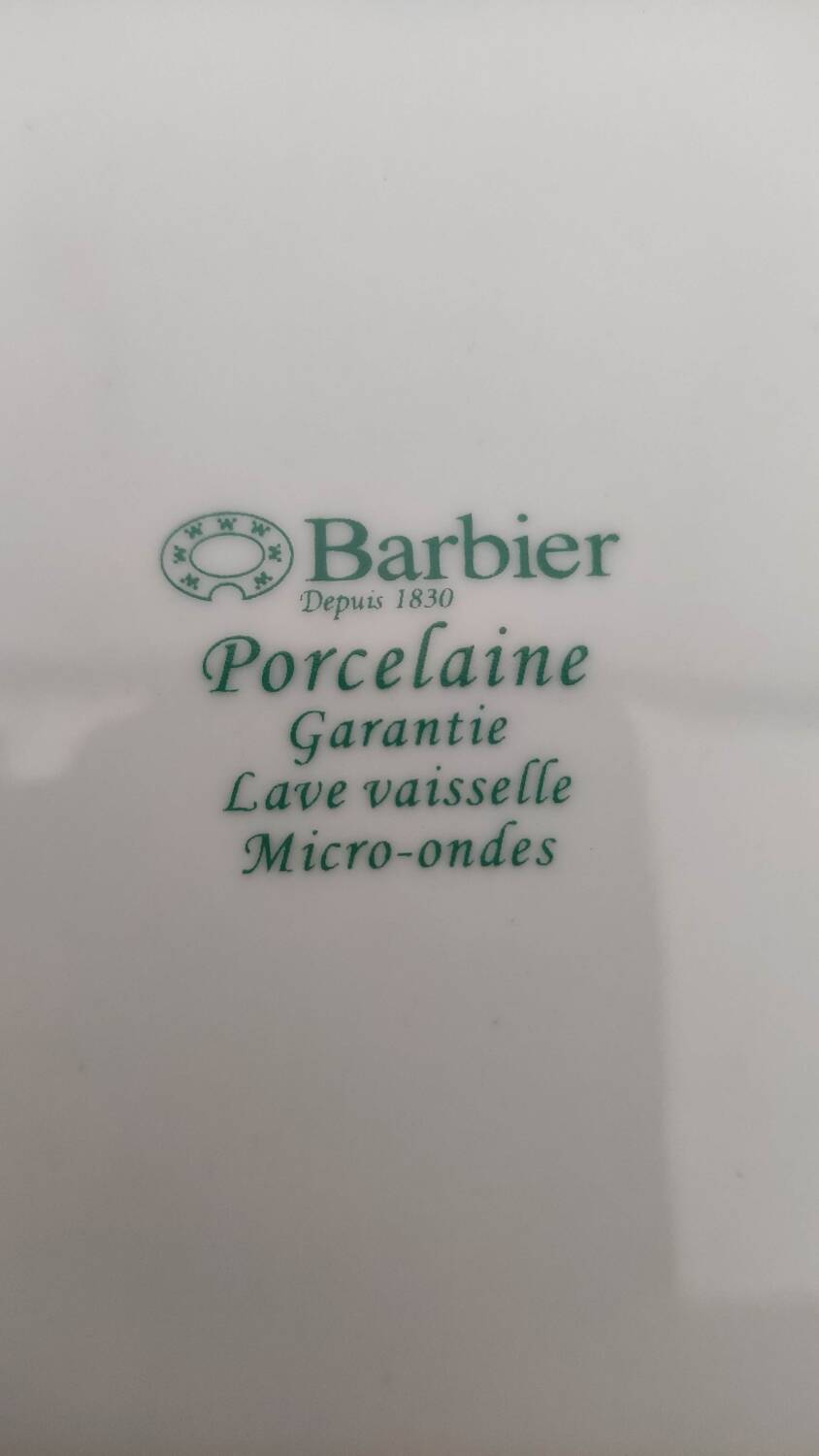 6 assiettes porcelaine Barbier