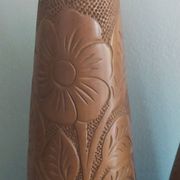 paire de vases en terre cuite gravée 1969